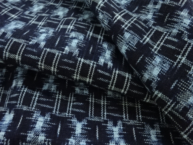  アンティーク　木綿本場久留米絣　抽象模様着物